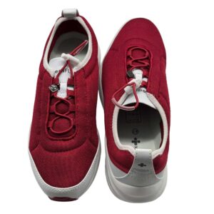 Unisex Komfortschuhe Rot – Leichte Arbeitsschuhe atmungsaktiv & rutschhemmend für Alltag, Beruf & Freizeit