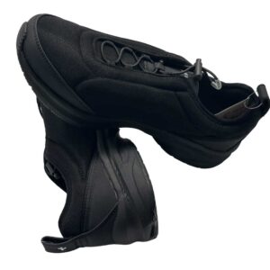 Unisex Komfortschuhe Schwarz – Leichte Arbeitsschuhe rutschhemmend & atmungsaktiv für Pflege, Gastronomie & Alltag