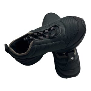 Unisex Komfortschuhe Schwarz Grau – Leichte Arbeitsschuhe rutschhemmend & atmungsaktiv für Beruf, Alltag & Pflege
